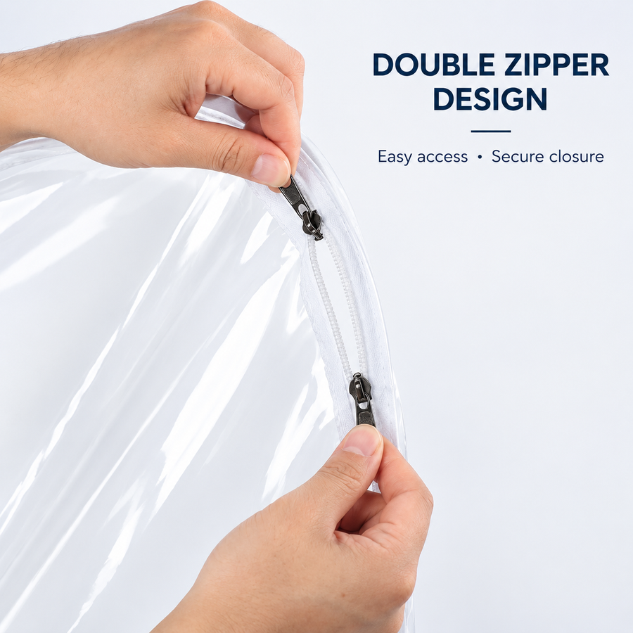 Window Insulation Film with Zipper – Clear Draft-Blocking Cover