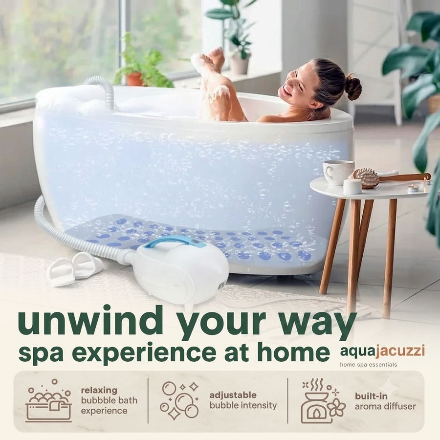 Electric Bubble Bath Massage Mat for Full-Body Soak