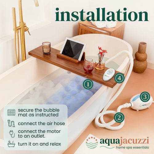 Electric Bubble Bath Massage Mat for Full-Body Soak
