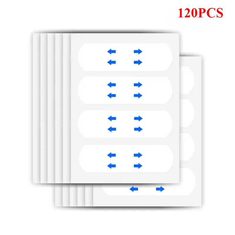 Pack of 120 clear face lift stickers