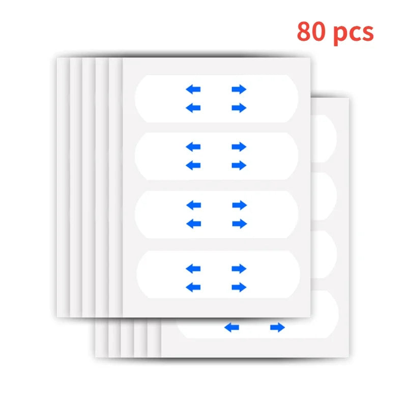 Pack of 80 clear face lift stickers