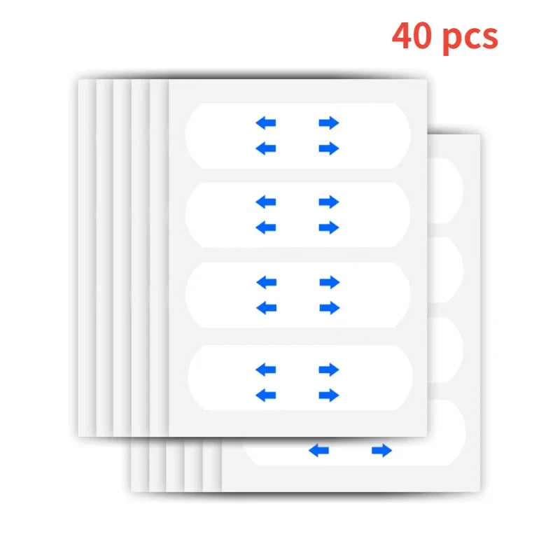 Pack of 40 clear face lift stickers